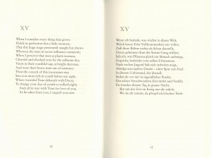 Übersetzung Shakespeare Sonett Nr. XV