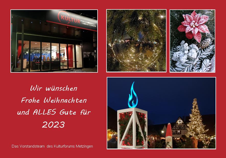 Kulturforum Metzingen: Erklärung des Vorstands zum Jahreswechsel 2022/23
